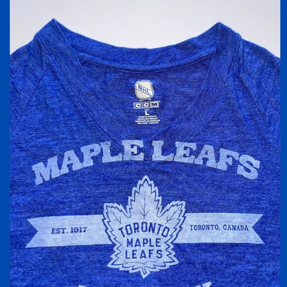 NHL CCM Toronto Maple Leafs T-Shirt size Large - Picture 1 of 7